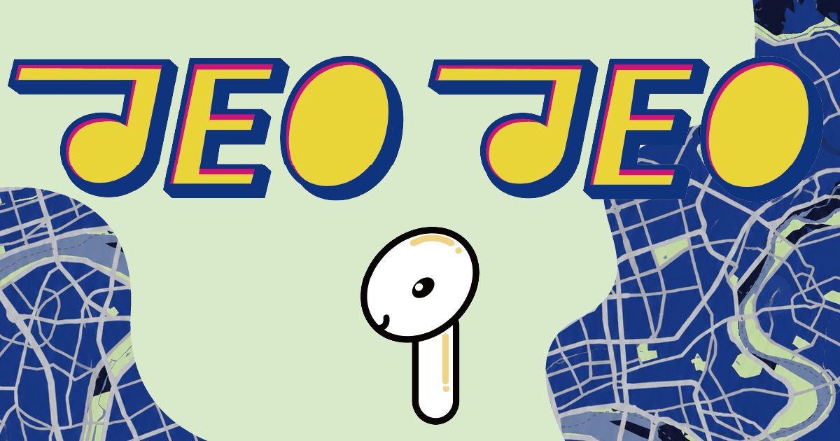 jeojeo promotional artwork with its mascot and music map